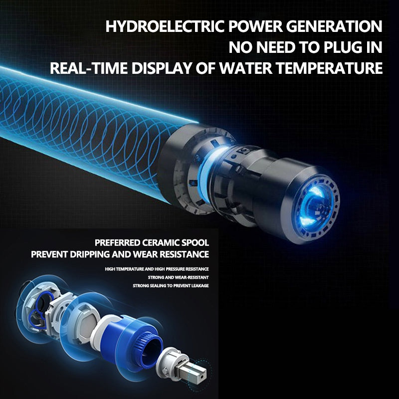 خلاط حوض حمام LED نحاس