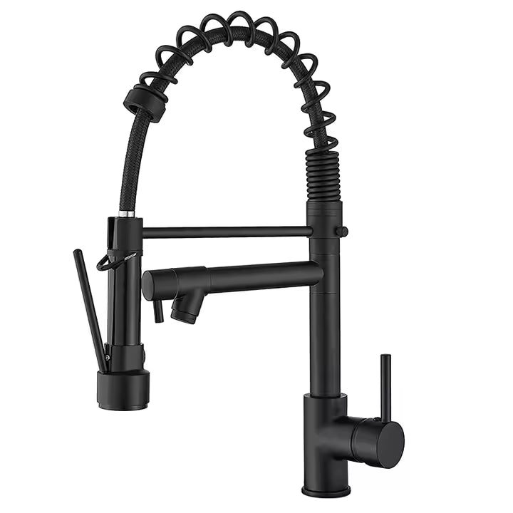 خلاط مطبخ شيف 2×1 أسود وسيلفر