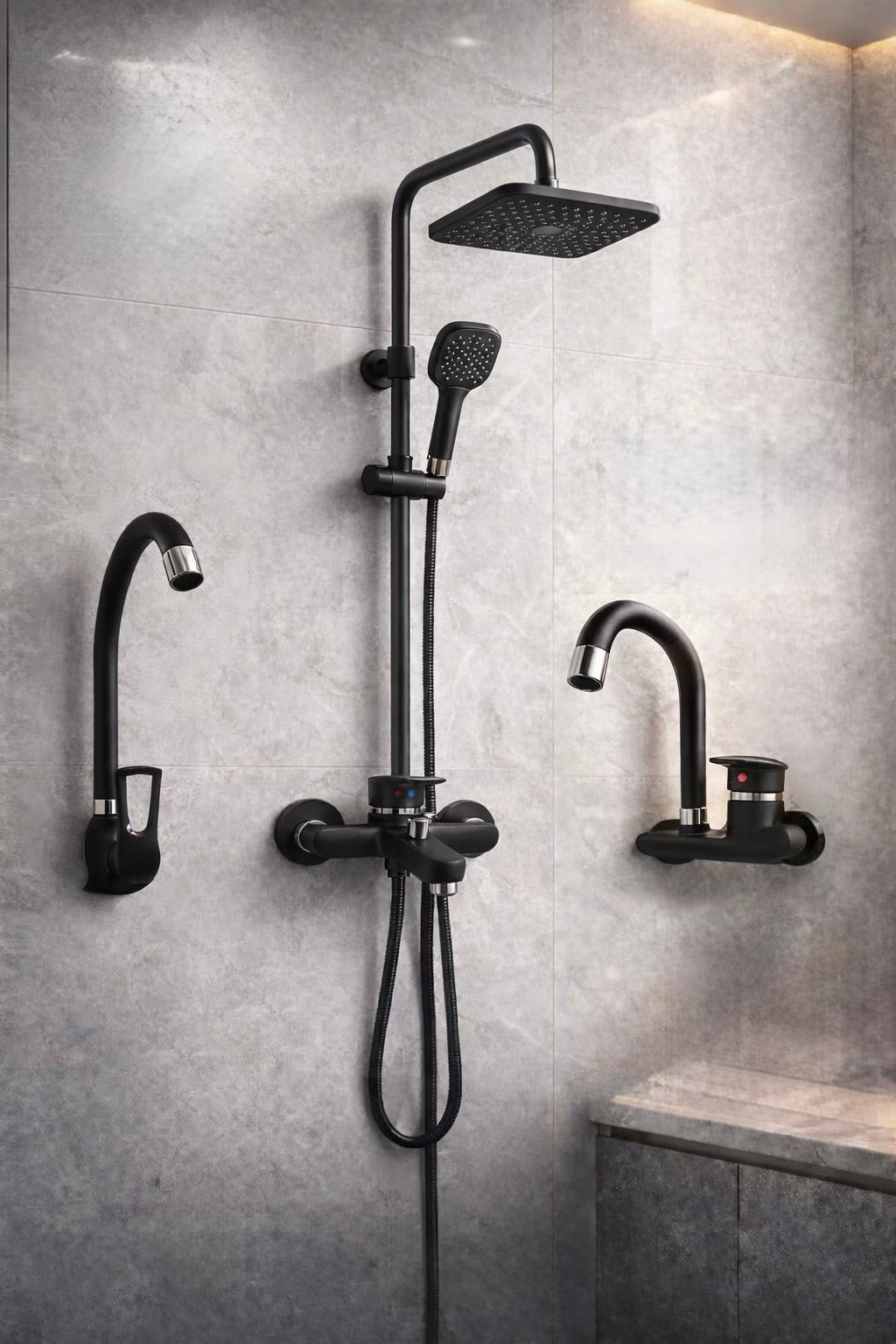 طقم خلاطات روكا تركي أسود ثقيل