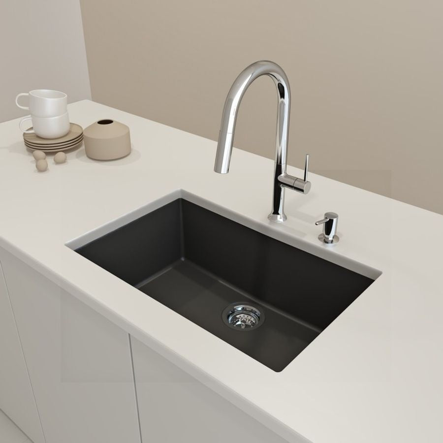 حوض مطبخ جرانيت أسود 75×50