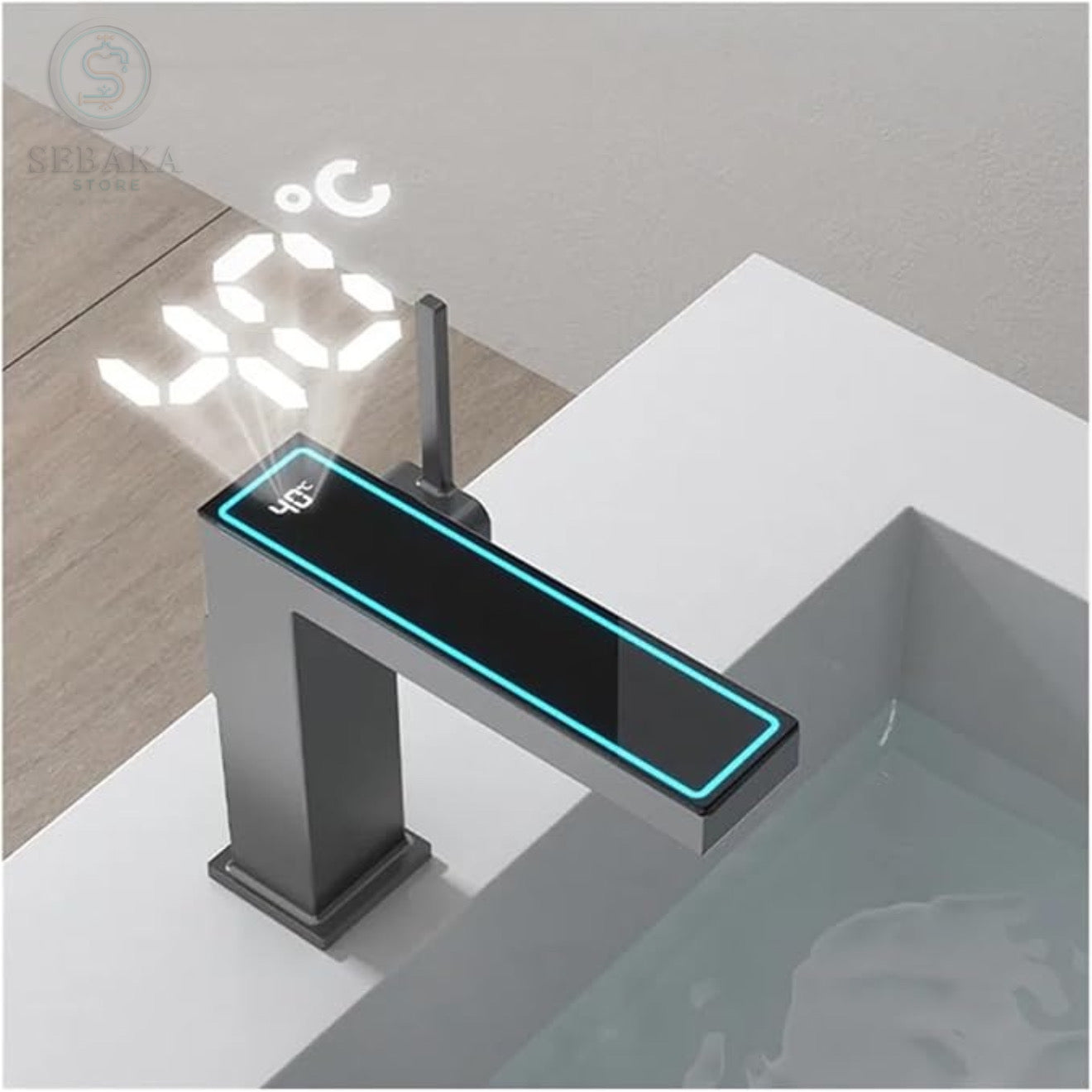 خلاط حوض حمام LED ديجيتال