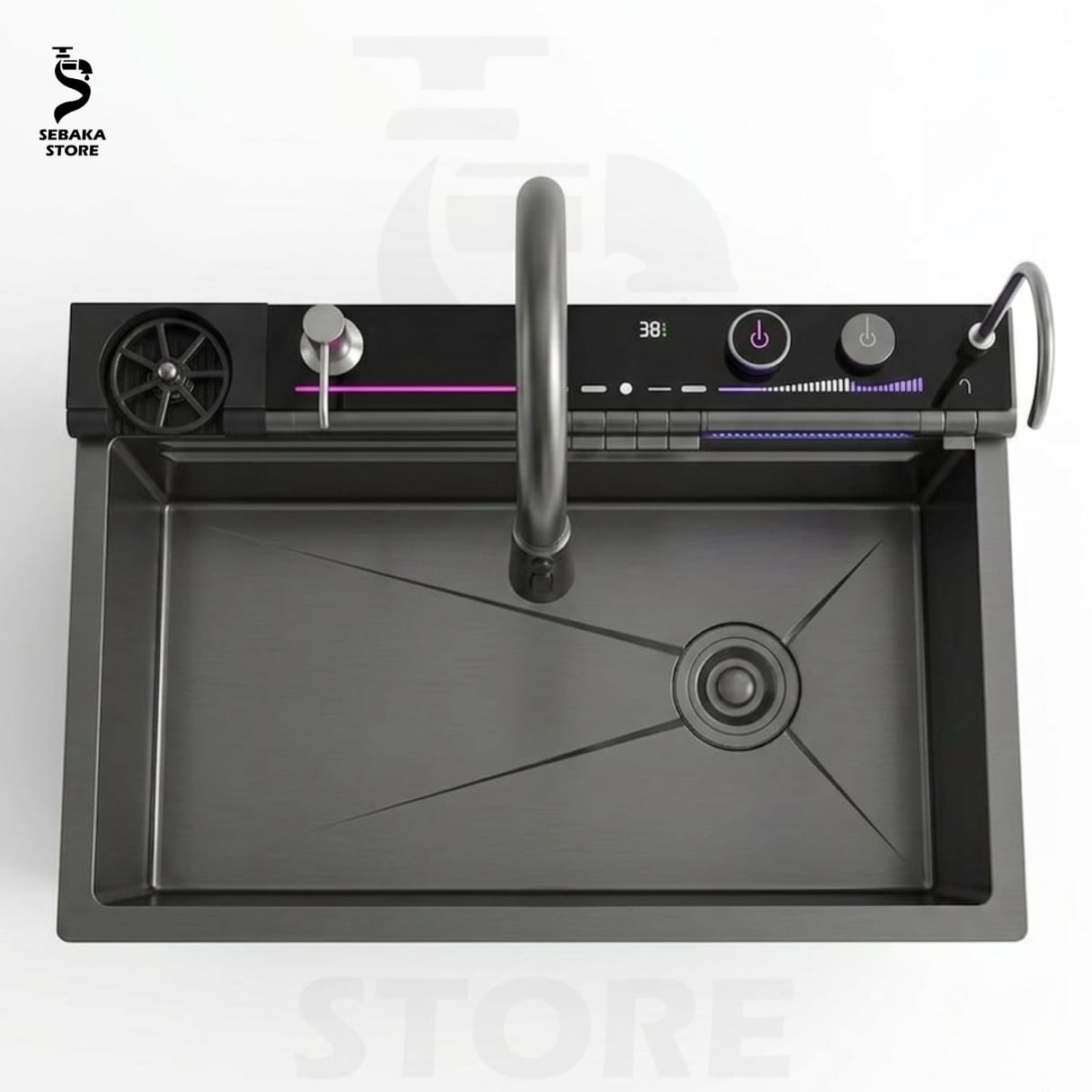 75×45 حوض مطبخ 7 زرار نانو سمارت