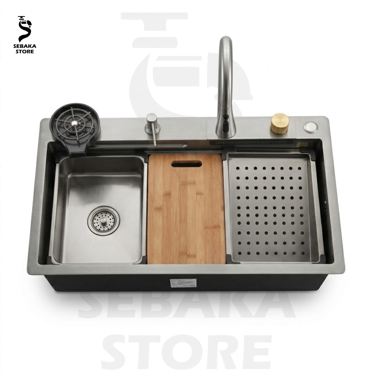 حوض مطبخ سمارت 75×45 مع الخلاط