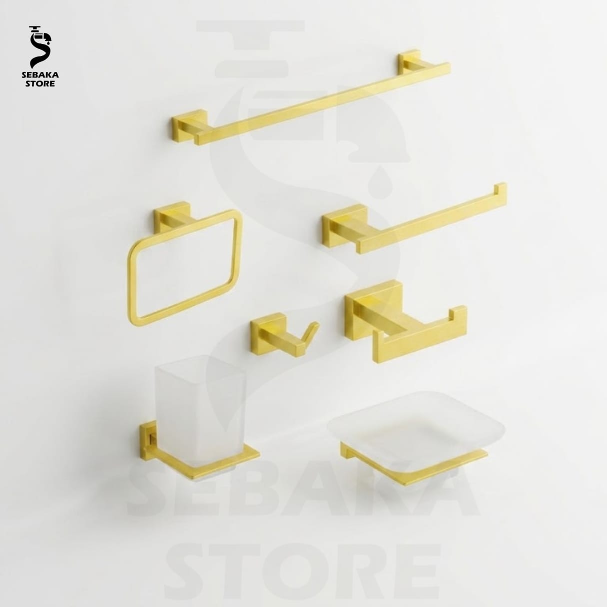 طقم إكسسوارات حمام 6 قطع استانلس