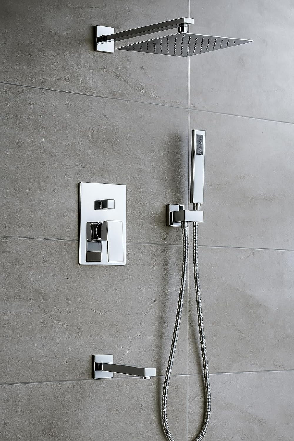Luxury Shower System — طقم شاور دفن فاخر 3×1 ( بخلاط 3 مخرج + طاسة + سماعة ) بتصميم عصري وخامات عالية الجودة