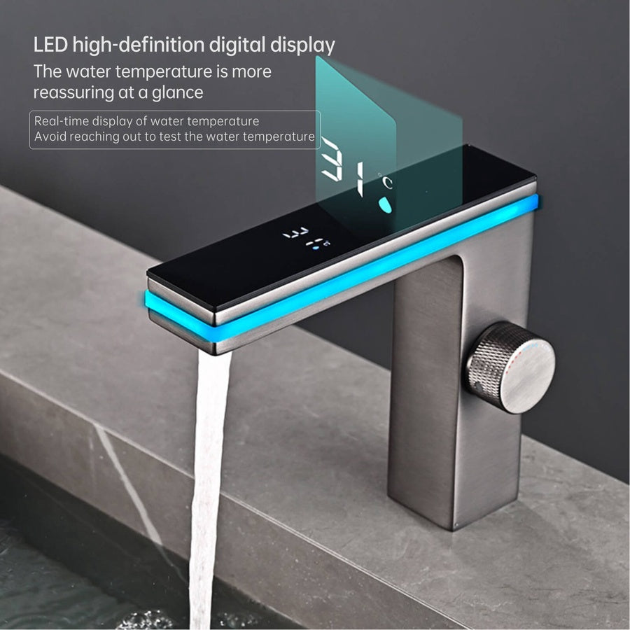 Smart LED Faucet Pro – خلاط حوض حمام ديجيتال LED مستــورد – Upgrade كامل لحمامك