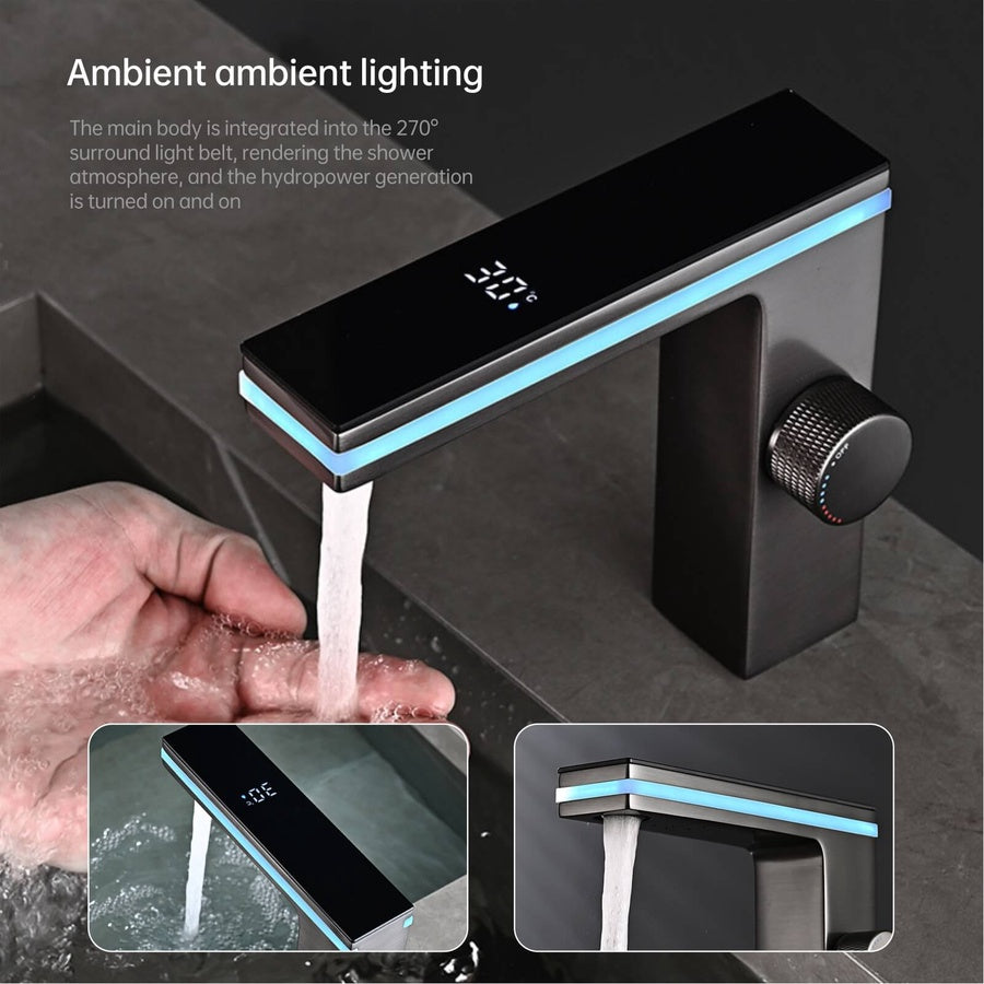 Smart LED Faucet Pro – خلاط حوض حمام ديجيتال LED مستــورد – Upgrade كامل لحمامك