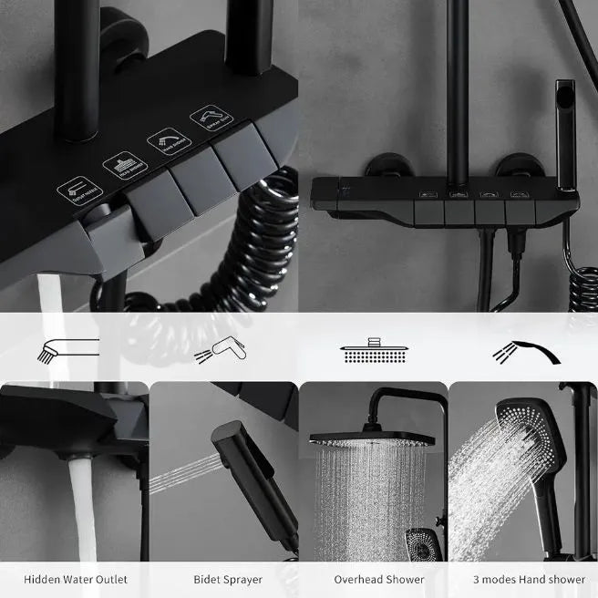 شاور بيانو نحاس 4 مخرج