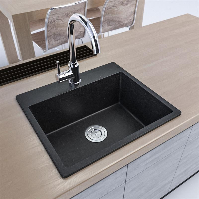 حوض مطبخ جرانيت أسود 60×50