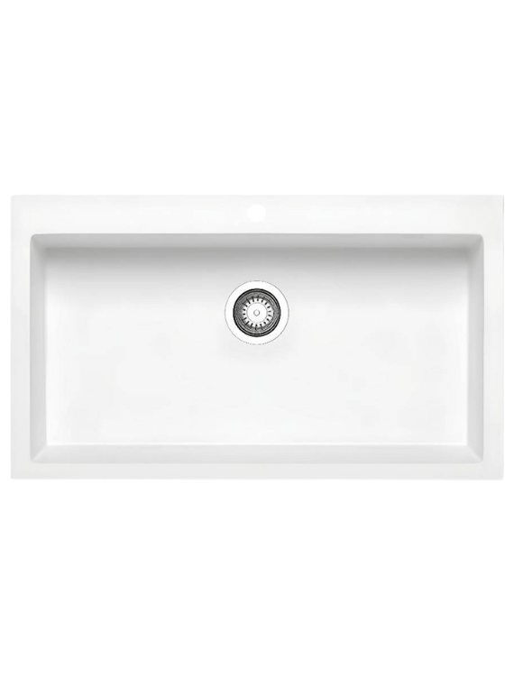 حوض مطبخ جرانيت أبيض 85×50